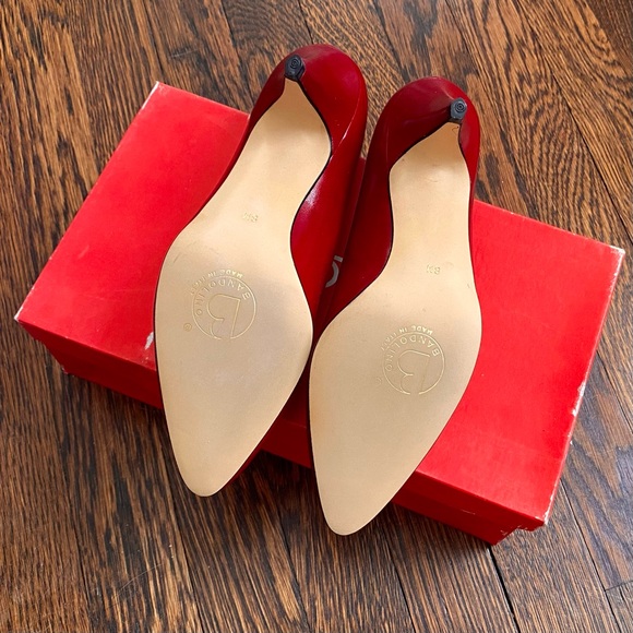 Bandolino Bollo Pumps Dark Red Kid Leather Clip-On Bows Italy Sz 8 *NIB*VTG*80s* - Picture 6 of 15